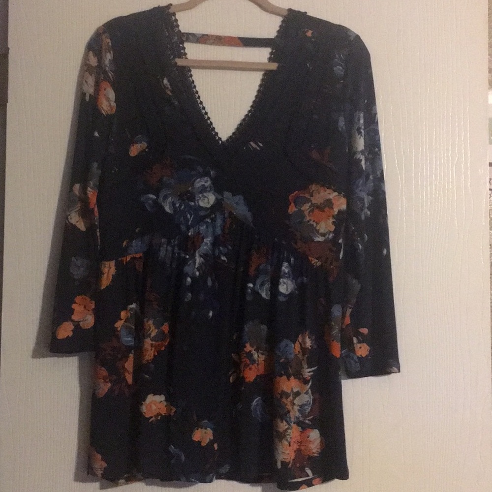 Floral Babydoll Tunic by Daniel Rainn